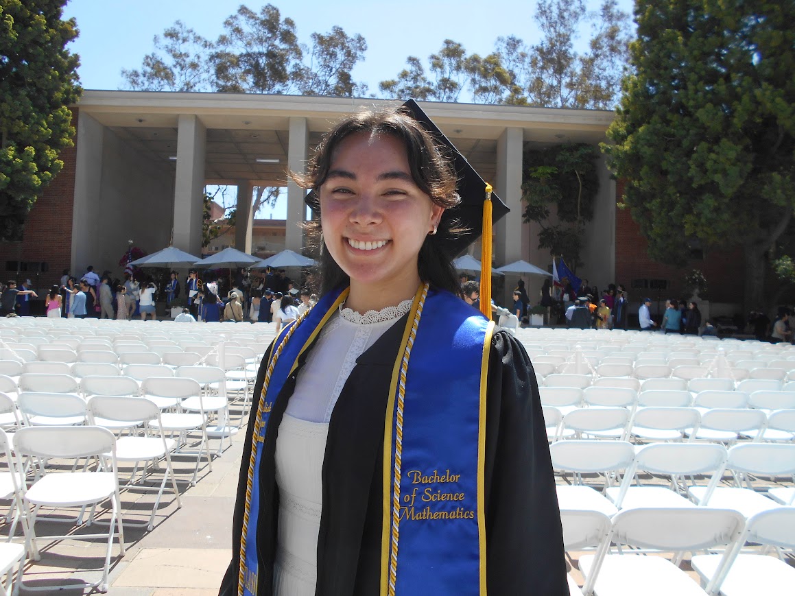 Photo of me smiling at UCLA math graduation