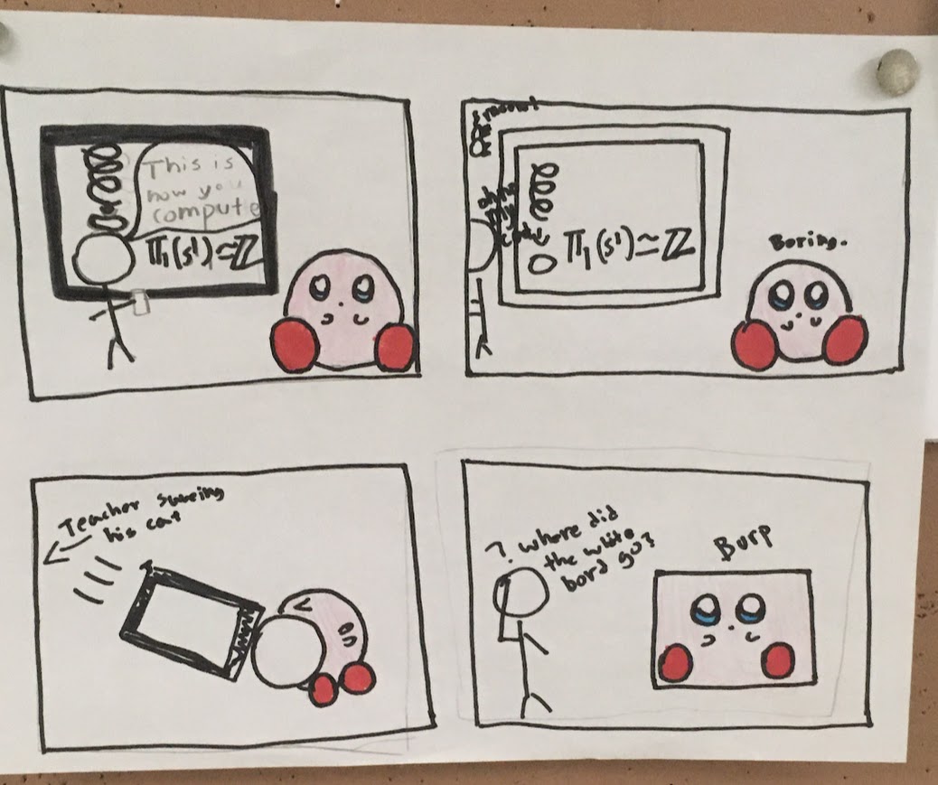 Photo of Kirby and topology comic